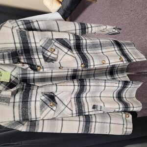 Plaid Button-Up Jacket